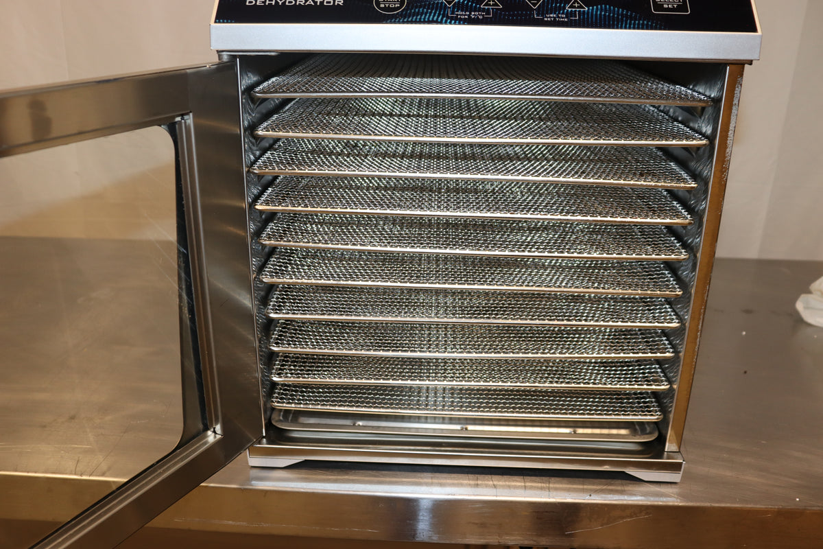 Waring 10 Tray Single Zone Stainless Commercial Food Dehydrator, WDH10