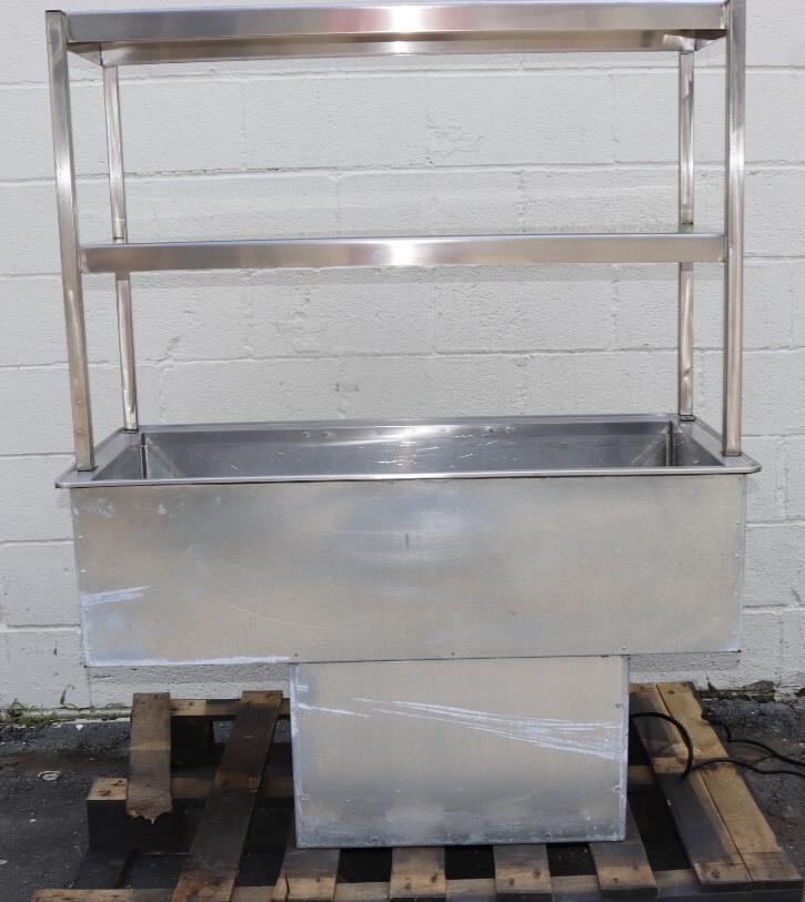 Atlas Metal WCMD-C-3 Refrigerated Drop-In Cold Food Well Unit, w/ Custom Shelf - NMB Restaurant Equipment