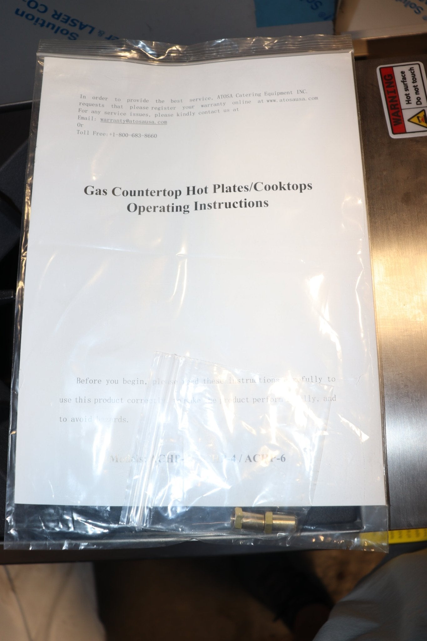 Atosa ACHP-2 CookRite 12" Heavy Duty Countertop Natural Gas Hotplate - NMB Restaurant Equipment