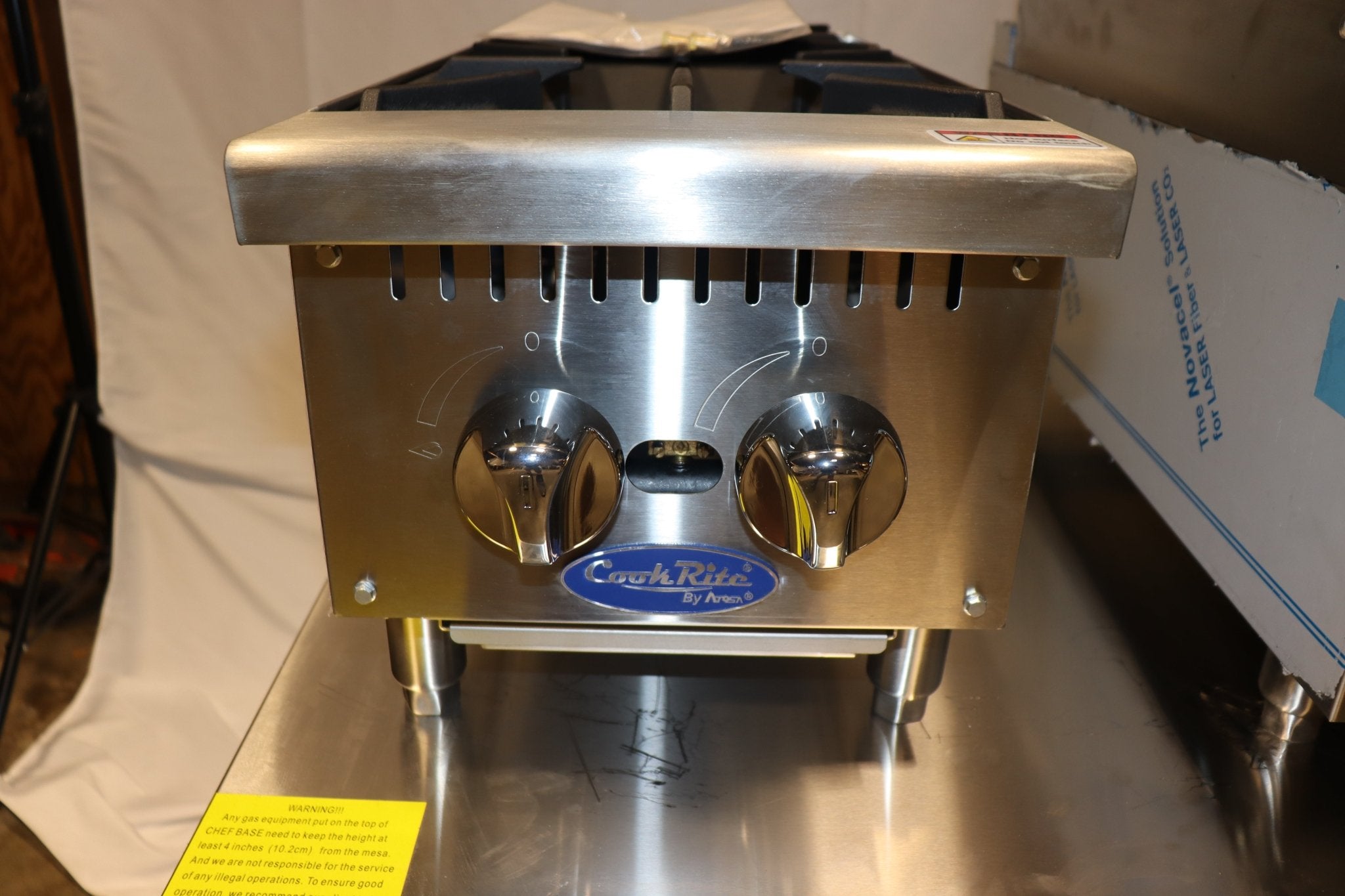 Atosa ACHP-2 CookRite 12" Heavy Duty Countertop Natural Gas Hotplate - NMB Restaurant Equipment