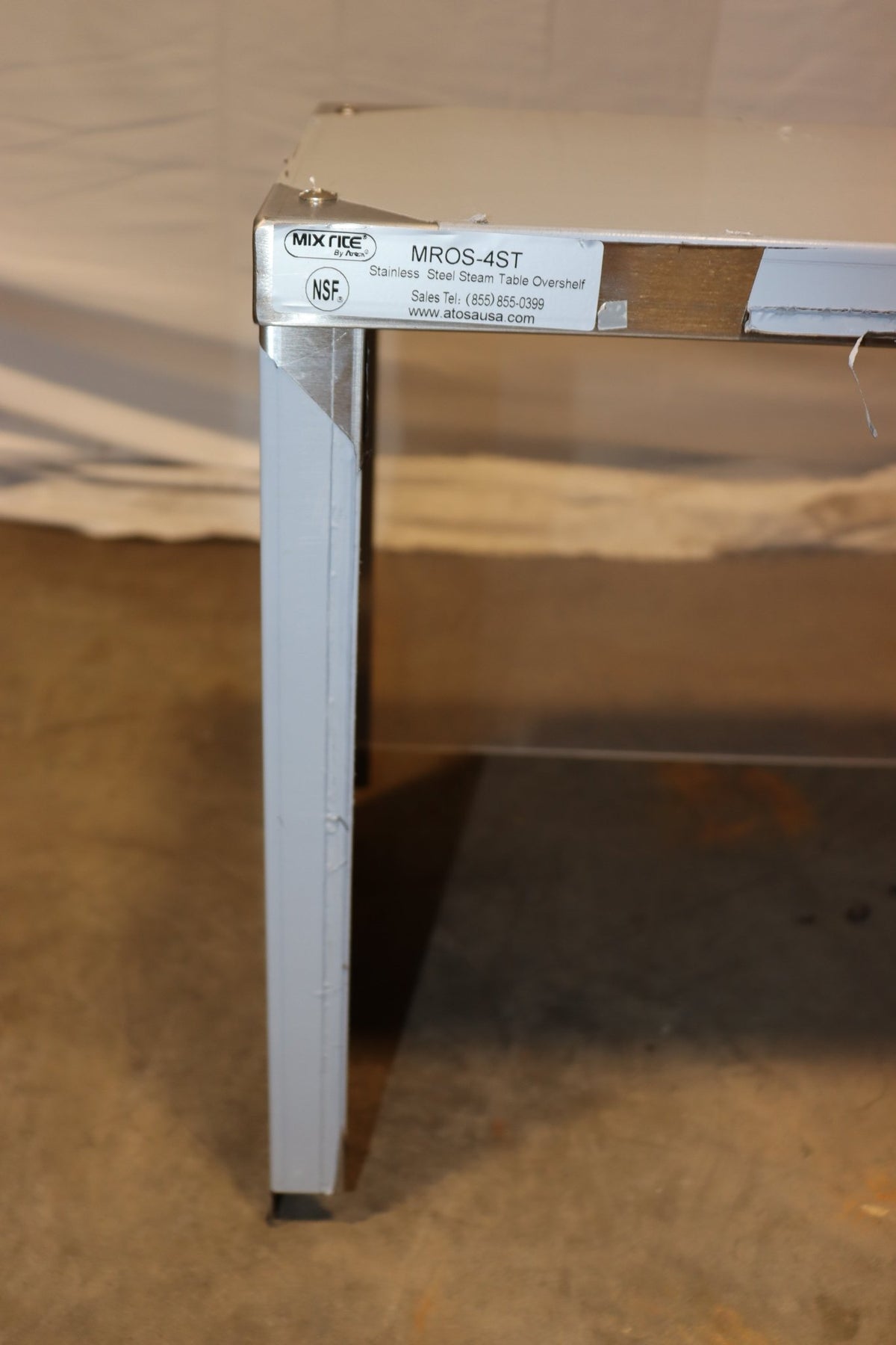 Atosa Over shelf / Sneezeguard for CSTEA-4C MROS-4ST - NMB Restaurant Equipment