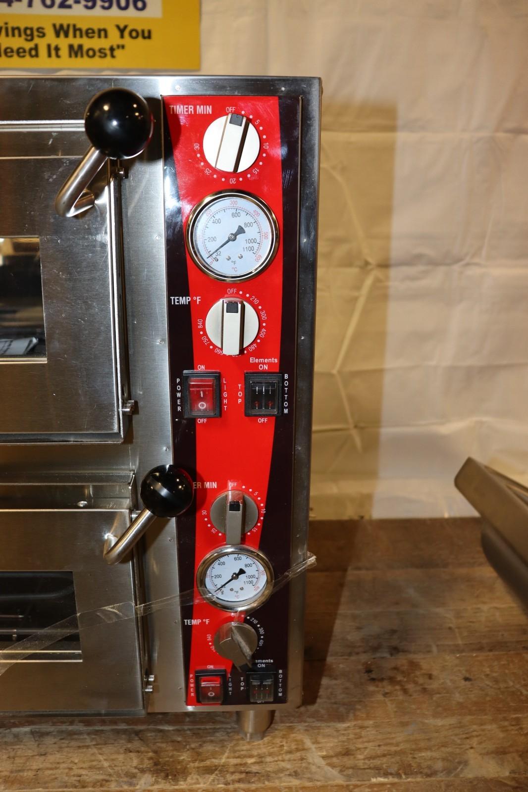 Avantco Double Deck Countertop Pizza/Bakery Oven w/ Independent Chambers 3200W - NMB Restaurant Equipment