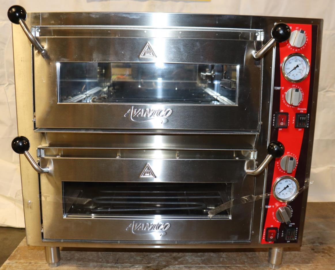 Avantco Double Deck Countertop Pizza/Bakery Oven w/ Independent Chambers 3200W - NMB Restaurant Equipment