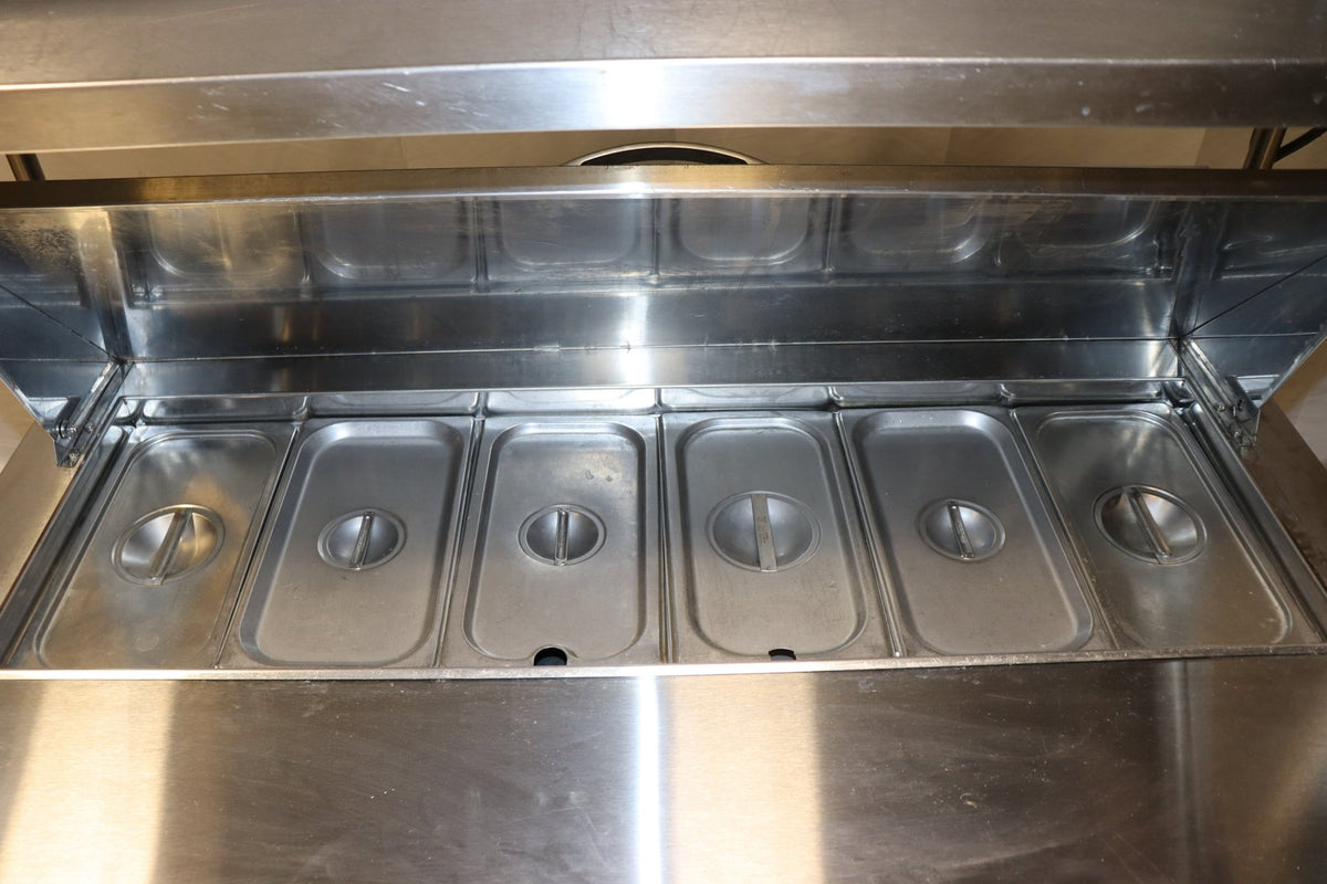 Blue Air BLPT48-HC Sandwich Prep Table Two-section 48-3/8"W, w/ Overshelf - NMB Restaurant Equipment