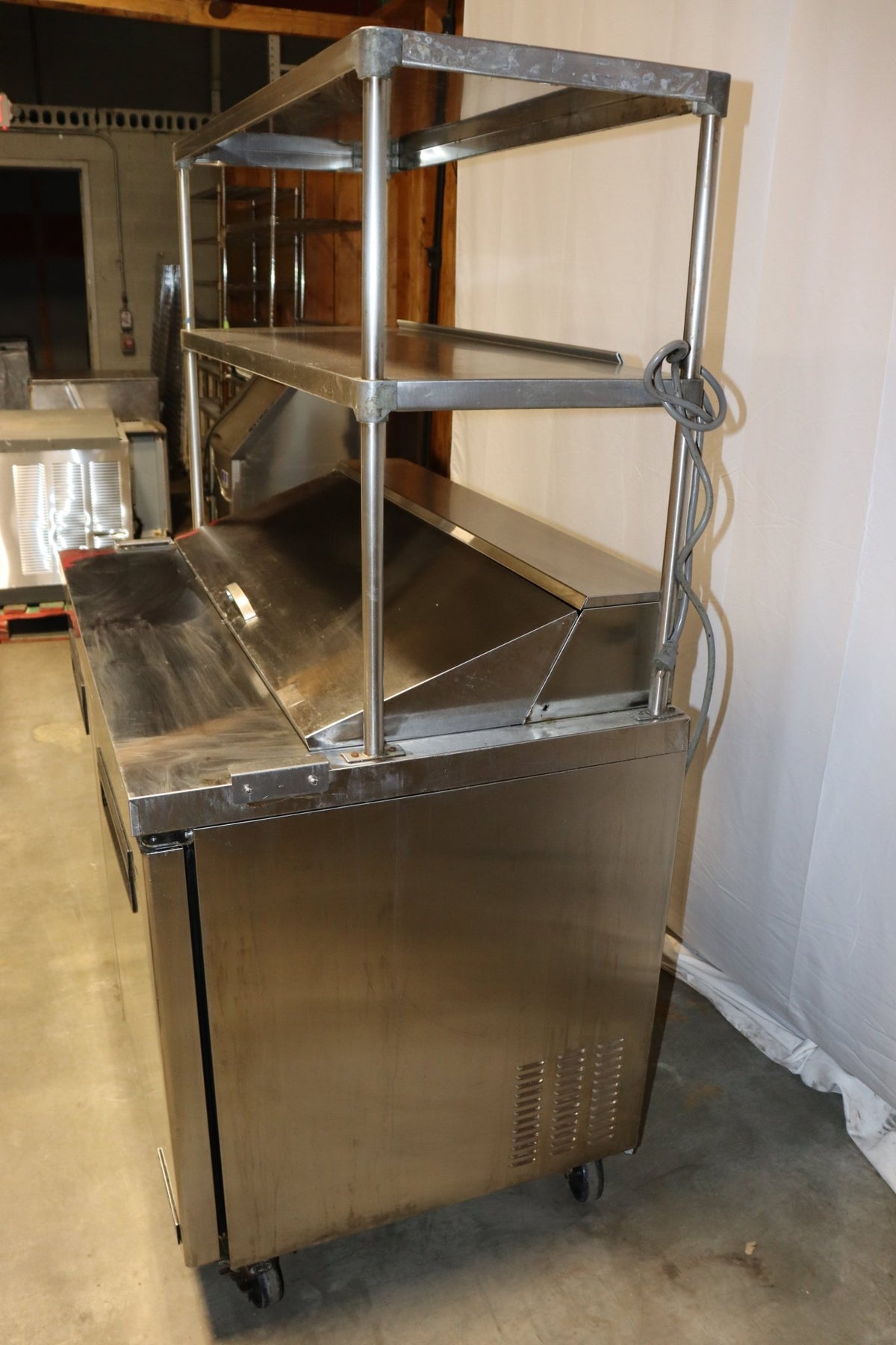 Blue Air BLPT48-HC Sandwich Prep Table Two-section 48-3/8"W, w/ Overshelf - NMB Restaurant Equipment