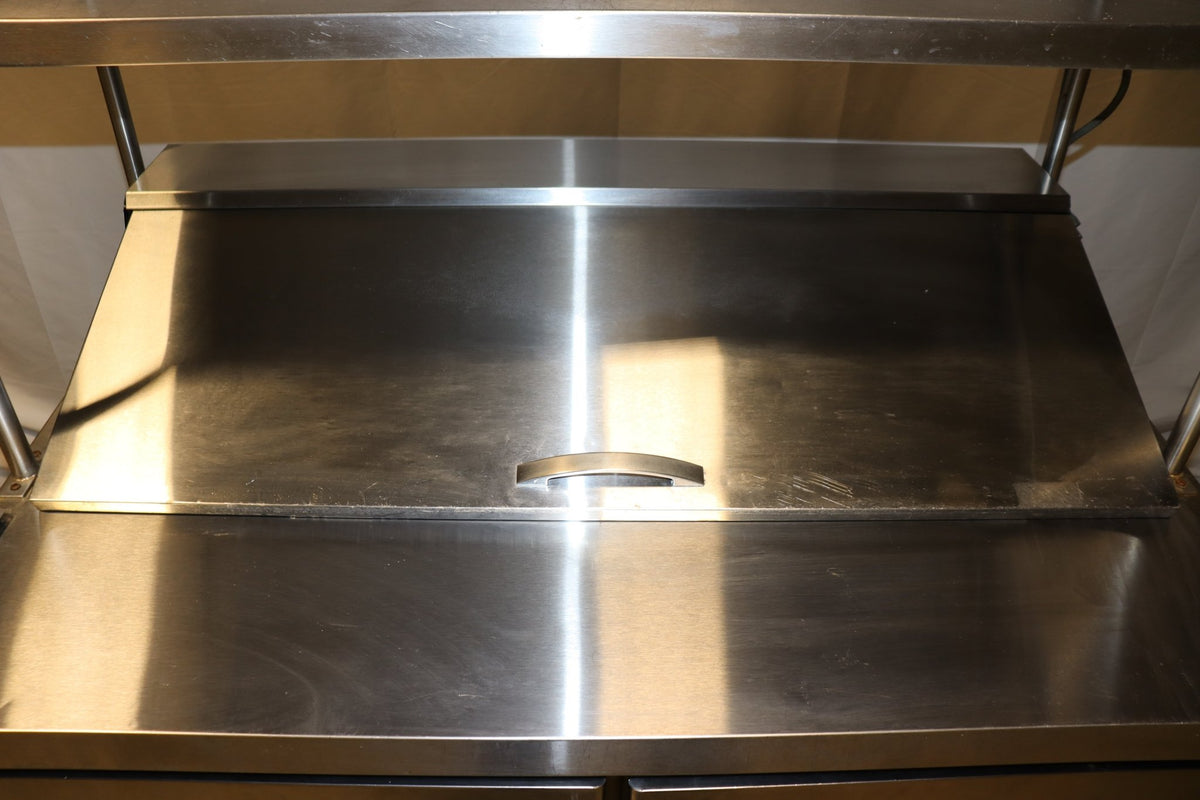 Blue Air BLPT48-HC Sandwich Prep Table Two-section 48-3/8"W, w/ Overshelf - NMB Restaurant Equipment