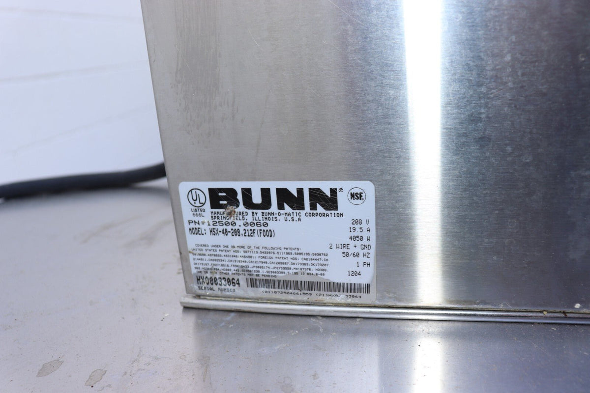Bunn H5X 12500.0060 5 Gal Hot Water Dispenser, 208V, 1PH, Used, Clean - NMB Restaurant Equipment
