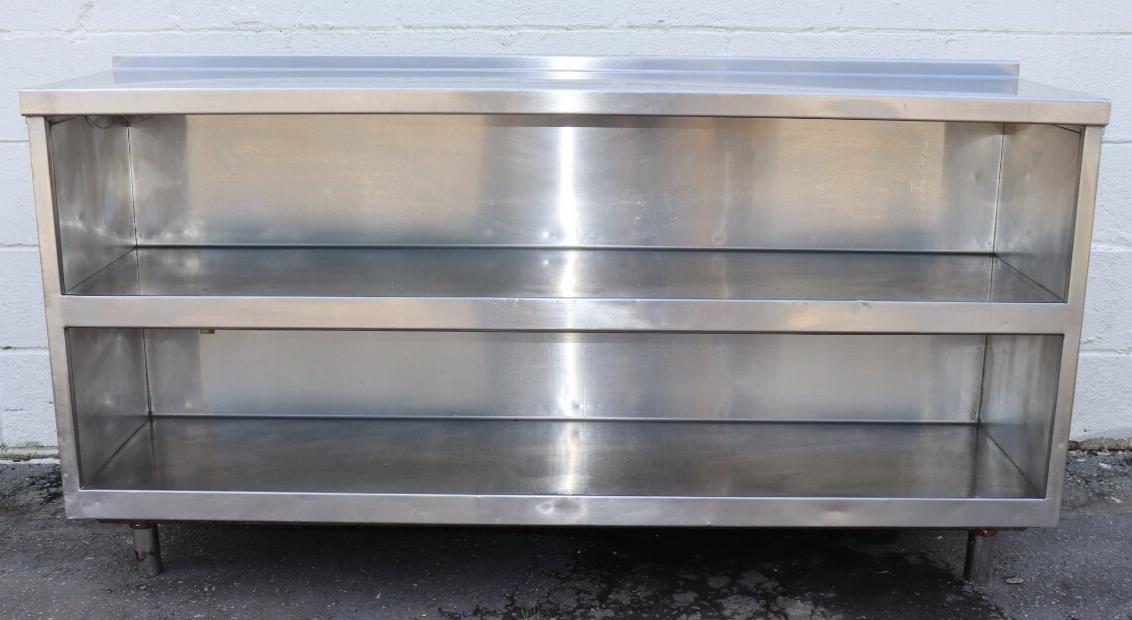 Commercial Stainless Steel 18"x60" Storage Dish Cabinet, Welded, Used, Clean - NMB Restaurant Equipment