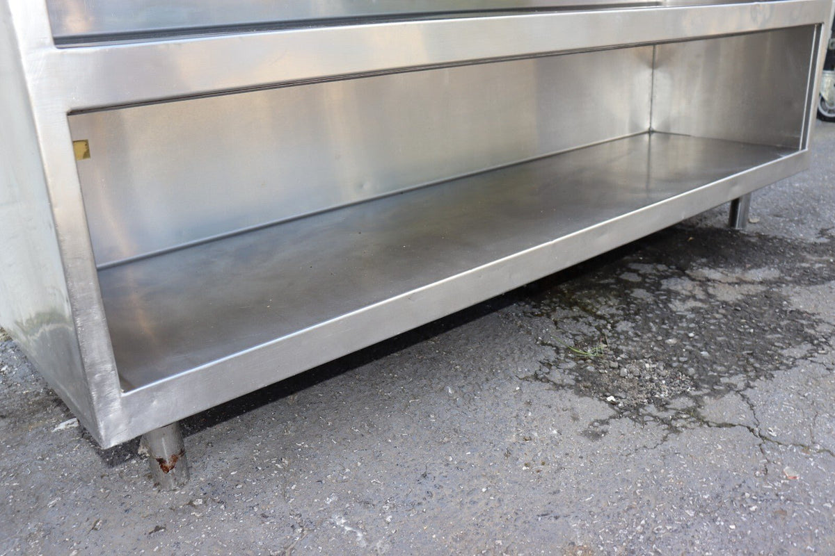 Commercial Stainless Steel 18"x60" Storage Dish Cabinet, Welded, Used, Clean - NMB Restaurant Equipment