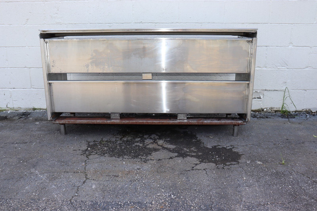 Commercial Stainless Steel 18"x60" Storage Dish Cabinet, Welded, Used, Clean - NMB Restaurant Equipment