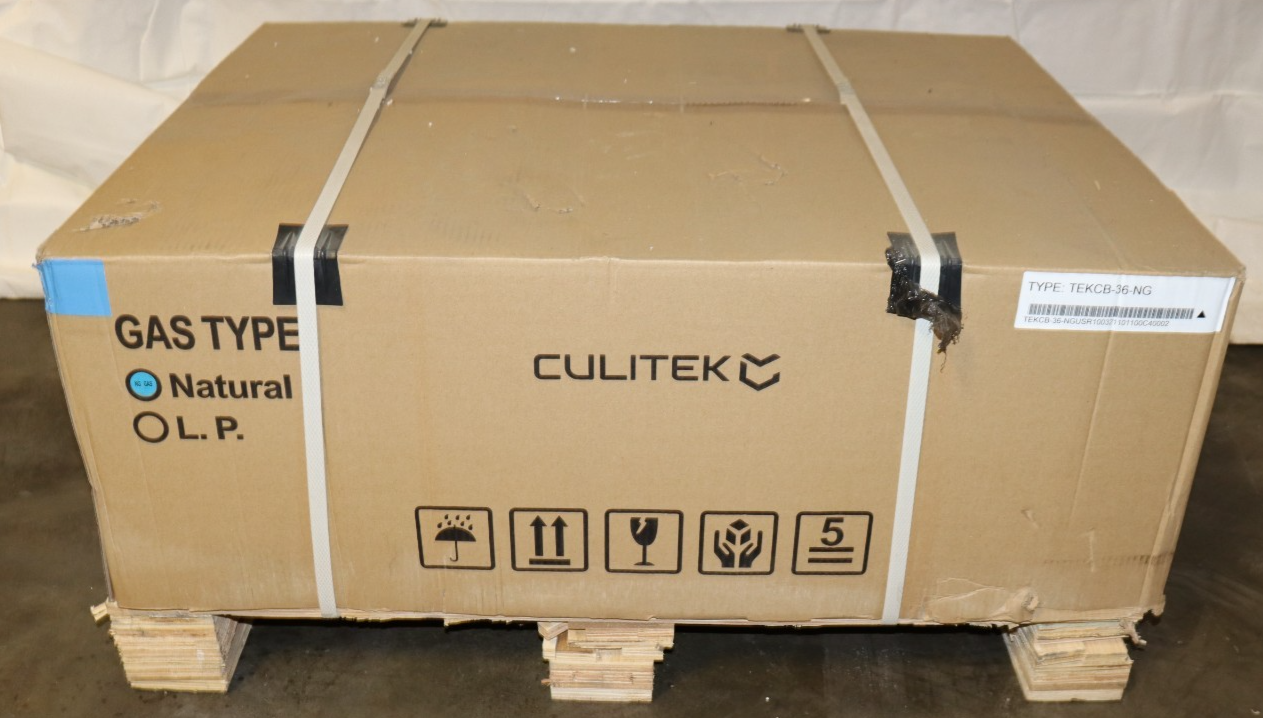 Culitek TEKCB36NGLP Char-Rock Charbroiler 3 Burner NG or LP, Countertop - NMB Restaurant Equipment