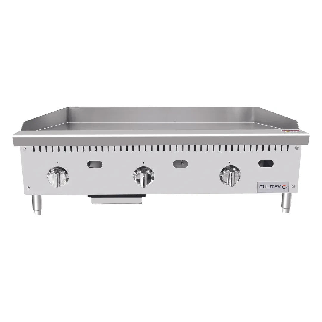 Culitek TEKCB36NGLP Char-Rock Charbroiler 3 Burner NG or LP, Countertop - NMB Restaurant Equipment