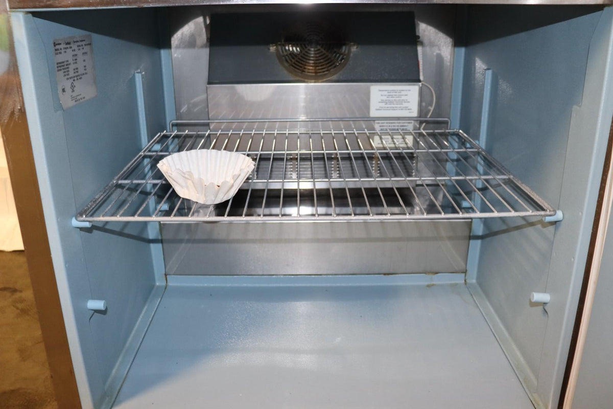 Delfield ST-4532N-A543 Stainless 1 Door Refrigerator Cooler, Casters, Over Shelf - NMB Restaurant Equipment