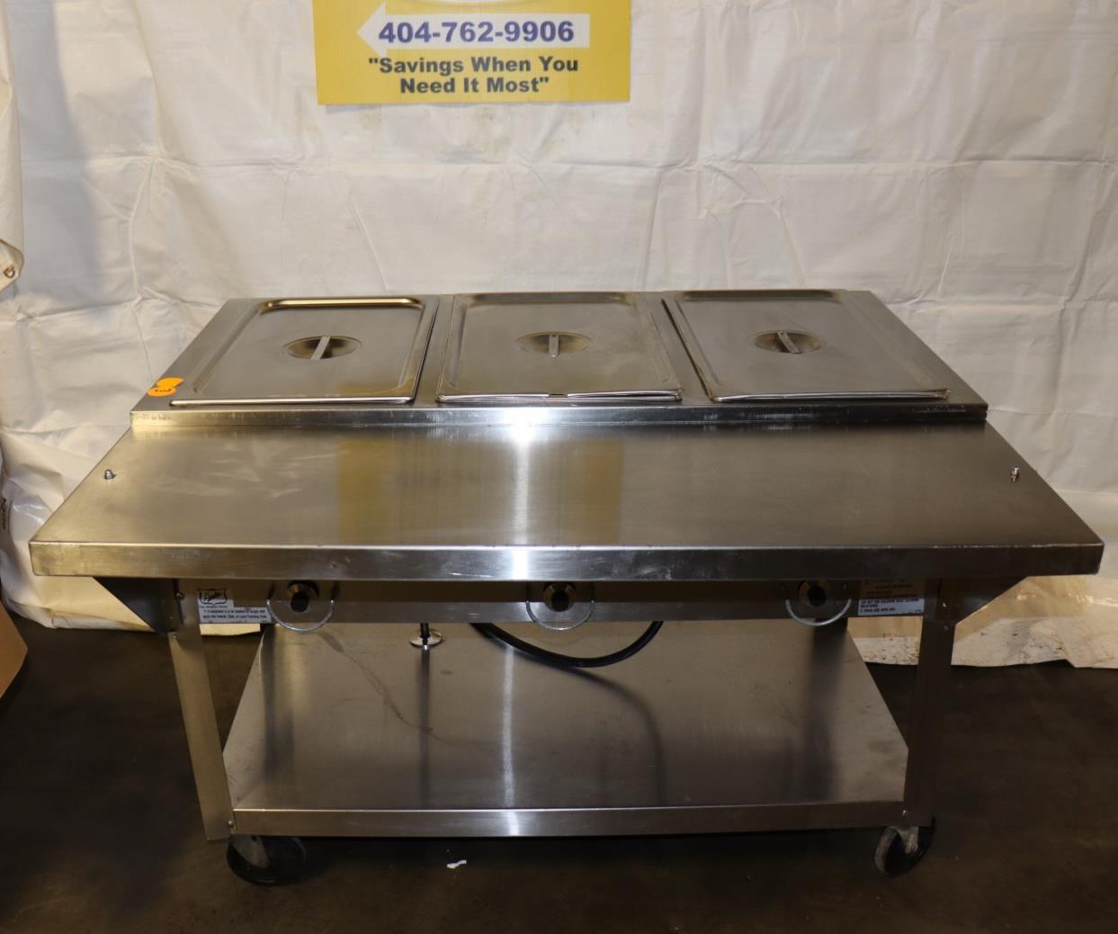 Duke EP303SWM Hot Food Table, Stainless, w/ Drain, 120V, 1PH, Used, Clean - NMB Restaurant Equipment