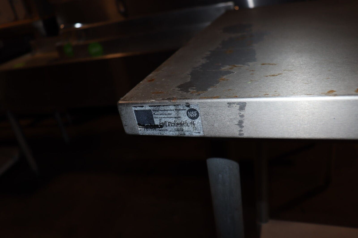Elkay Food Service 60" X 24" Deluxe 18 Gauge All Stainless Steel Work Table - NMB Restaurant Equipment