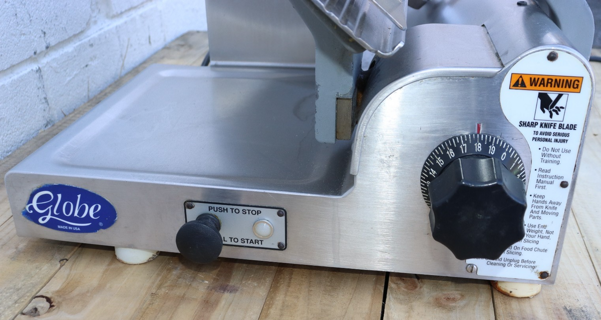Globe Meat Slicer 3600, w/ Sharpening Attachment, Clean, Tested - NMB Restaurant Equipment
