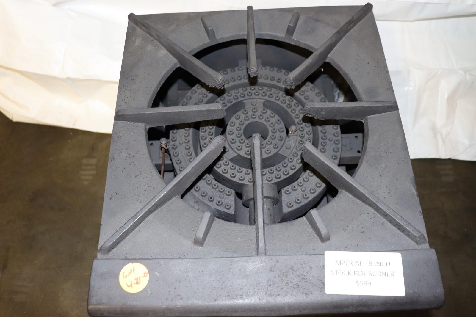 Imperial ISPA18 18 in 1Burner Gas Stock Pot Range, Floor Model, Used, Clean - NMB Restaurant Equipment