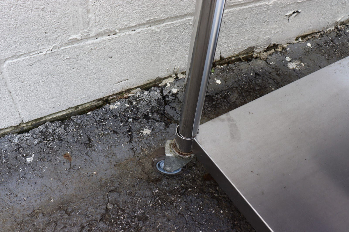 Klinger's PES-3048 48" Stainless Steel Equipment Stand, w/ Casters, Used - NMB Restaurant Equipment