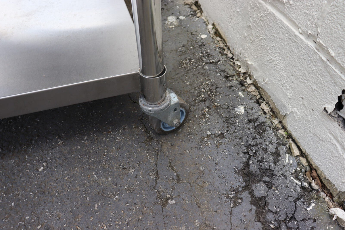 Klinger's PES-3048 48" Stainless Steel Equipment Stand, w/ Casters, Used - NMB Restaurant Equipment