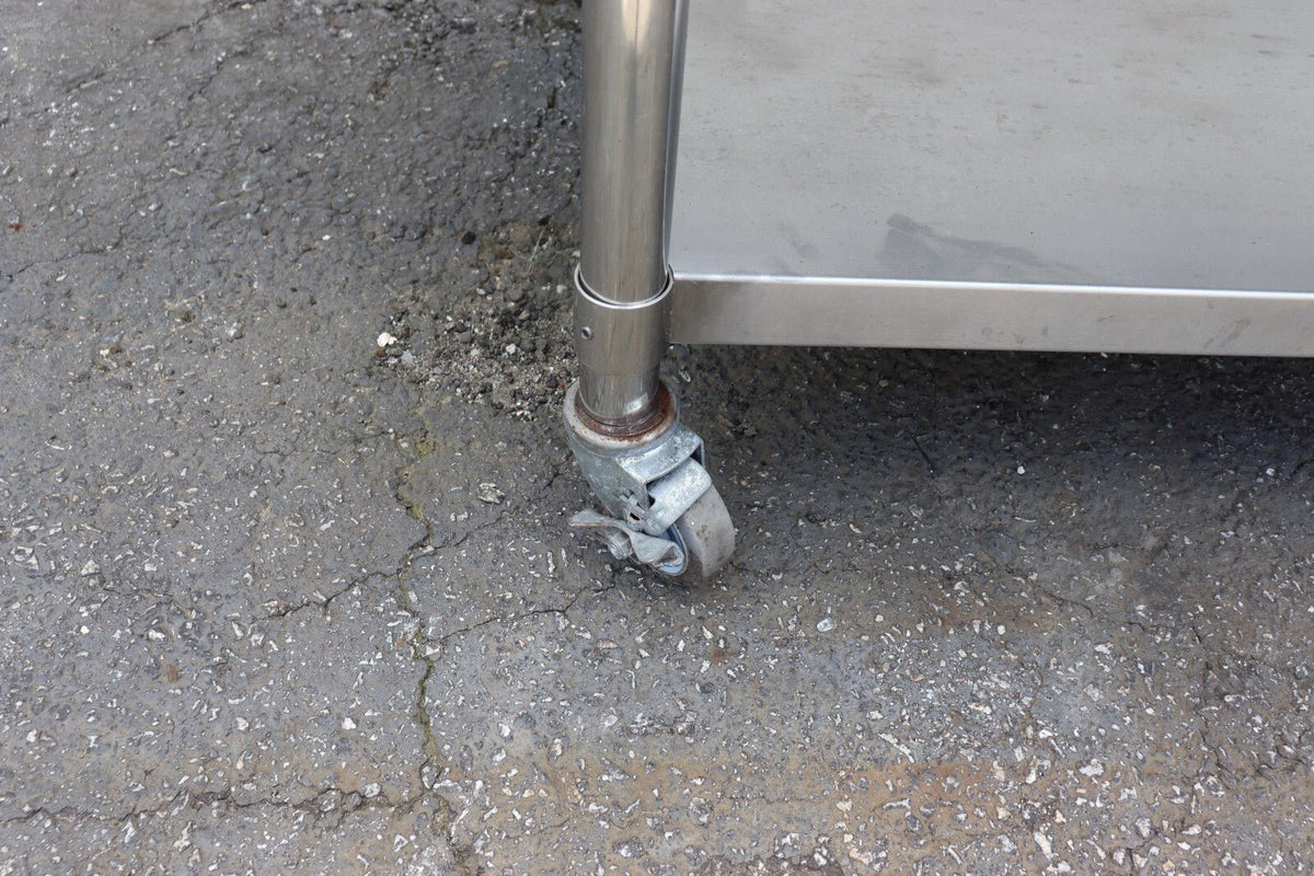 Klinger's PES-3048 48" Stainless Steel Equipment Stand, w/ Casters, Used - NMB Restaurant Equipment