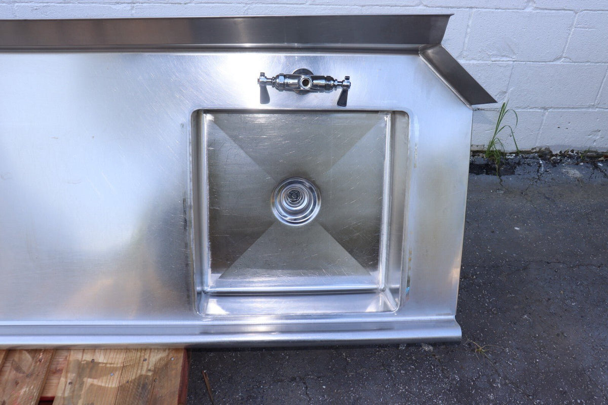 Klinger's Trading SDT92L 92" Straight Prerinse Dish Table, Used, CLEAN - NMB Restaurant Equipment
