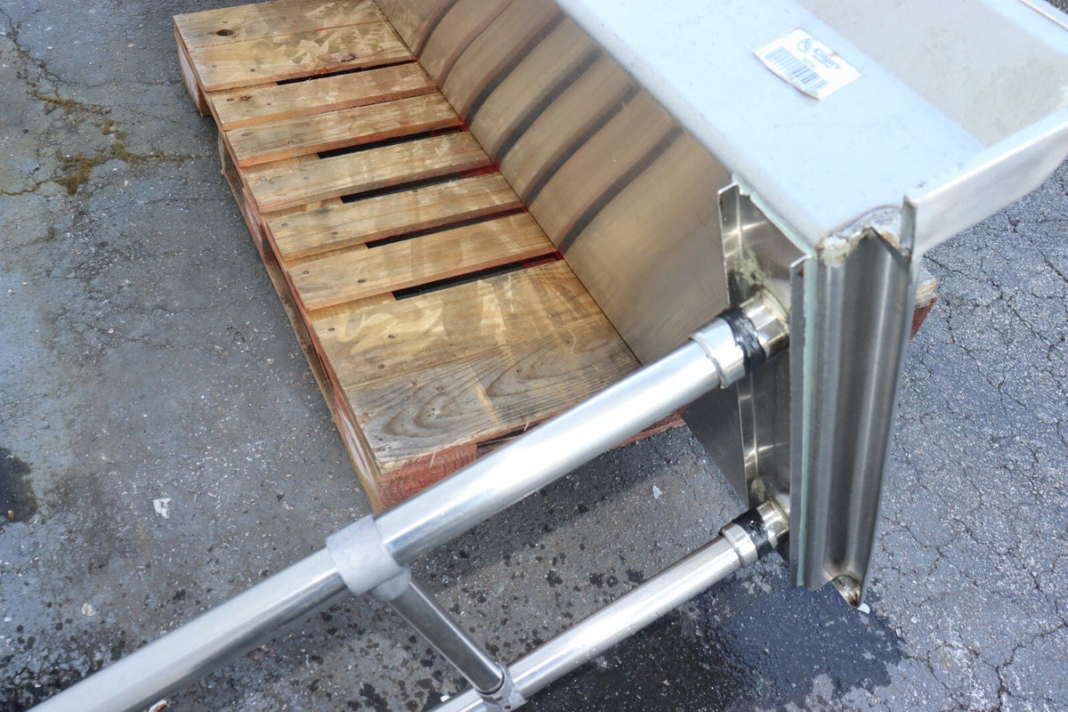 Klinger's Trading SDT92L 92" Straight Prerinse Dish Table, Used, CLEAN - NMB Restaurant Equipment