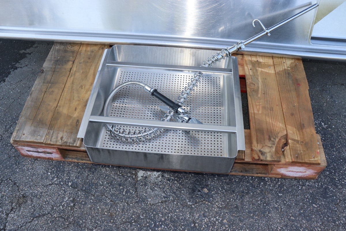 Klinger's Trading SDT92L 92" Straight Prerinse Dish Table, Used, CLEAN - NMB Restaurant Equipment