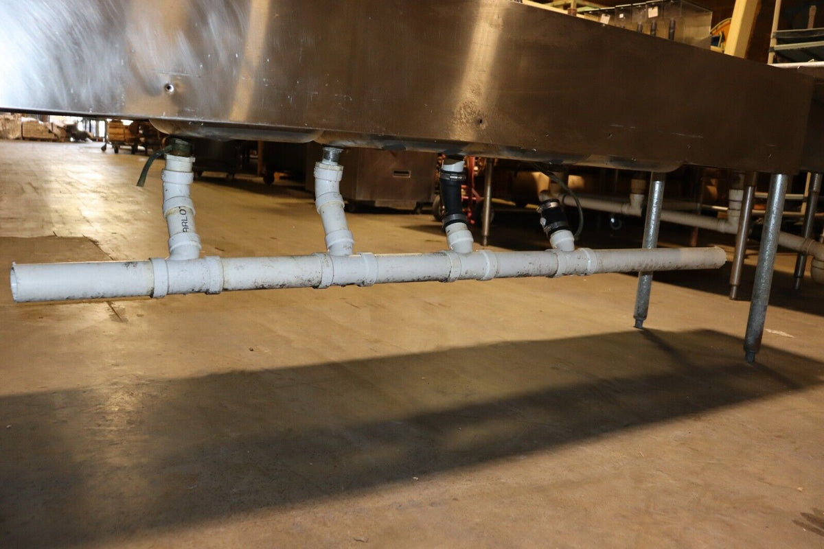 Krowne Metal 4 Compartment Stainless Bar Sink 19"D w/ Two 12" Drainboards, Used - NMB Restaurant Equipment