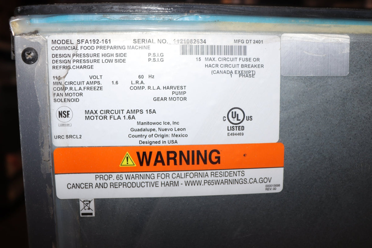 Manitowoc IDT0420A-161 / SFA192 Ice Machine & Touchless Dispenser, Used - NMB Restaurant Equipment