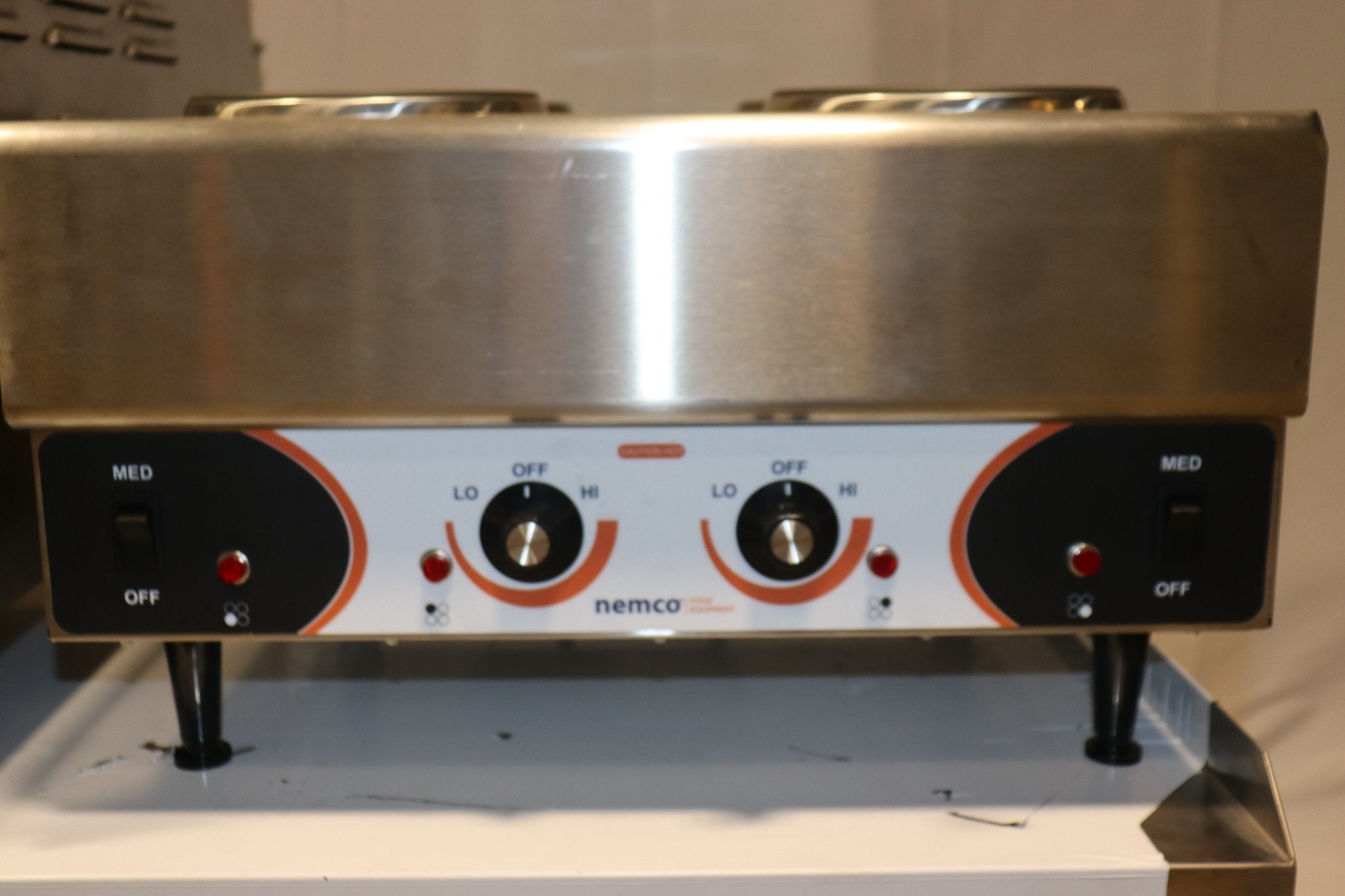 Nemco 6311-4-240 Electric Countertop Raised Hot Plate with 4 Solid Burners 240V - NMB Restaurant Equipment