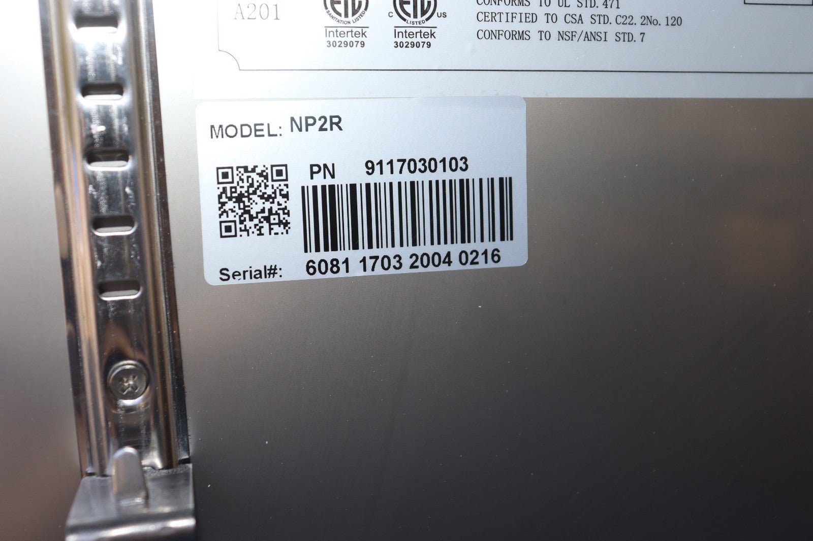 Norpole NP2R 54'' Two Section Solid Door Reach-In Refrigerator, Scratch & Dent - NMB Restaurant Equipment