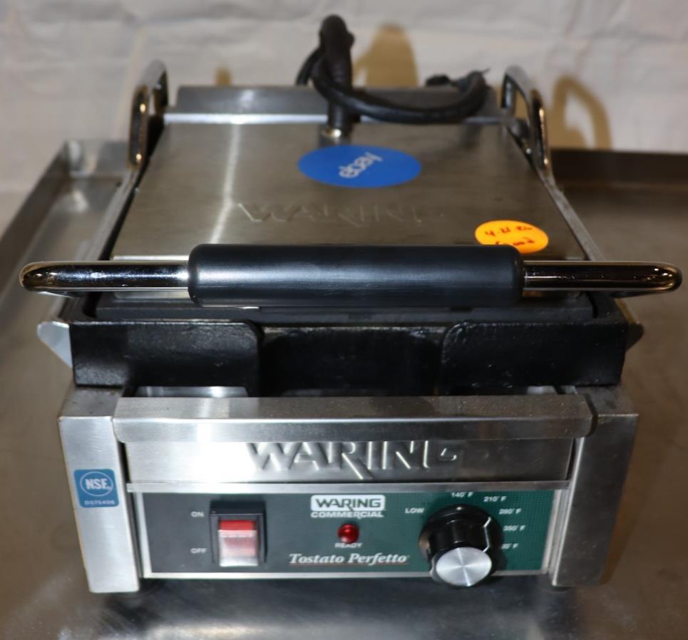PARTS ONLY Waring WFG150 Tostato Perfetto Top & Bottom Panini Grill, Used, CLEAN - NMB Restaurant Equipment