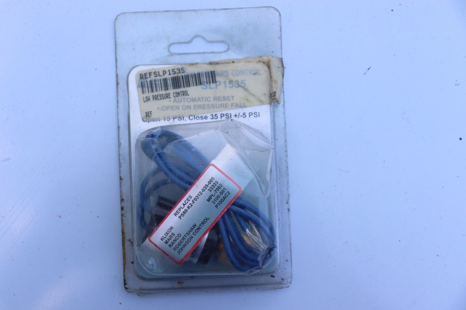 PRESSURE SWITCH Low Auto Rest open: 15 close: 35, SLP1535 - NMB Restaurant Equipment