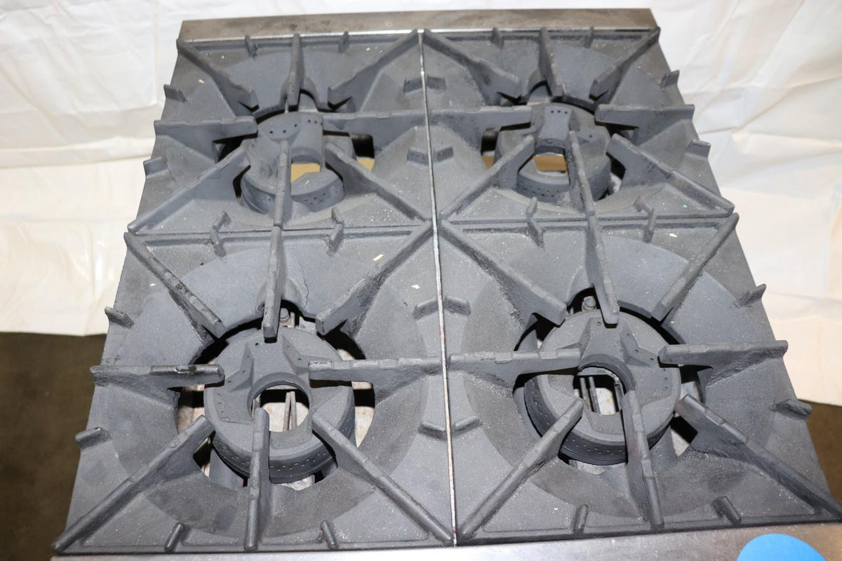 Radiance 24" Counter Top 4 Burner Gas Commercial Hotplate 128,000 btu, Used - NMB Restaurant Equipment