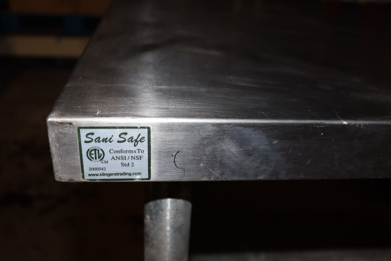 Sani-Safe 48''x 24'' Stainless Steel Table Prep & Work Commercial Worktable Used - NMB Restaurant Equipment