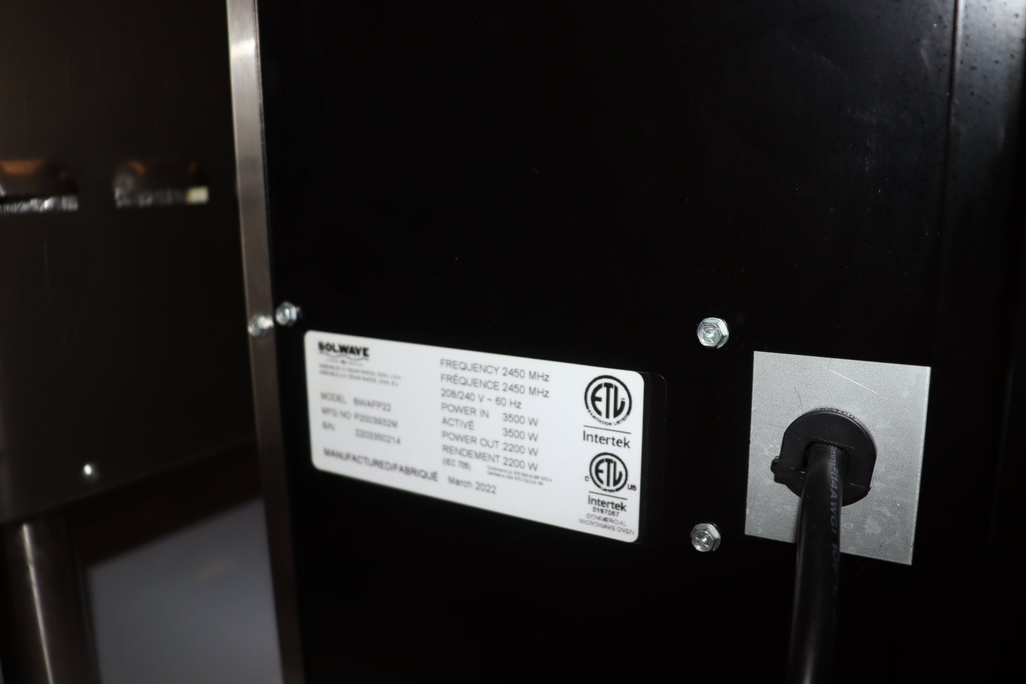 Solwave Ameri-Series Heavy-Duty Commercial Steamer Microwave Oven - 208/240V - NMB Restaurant Equipment