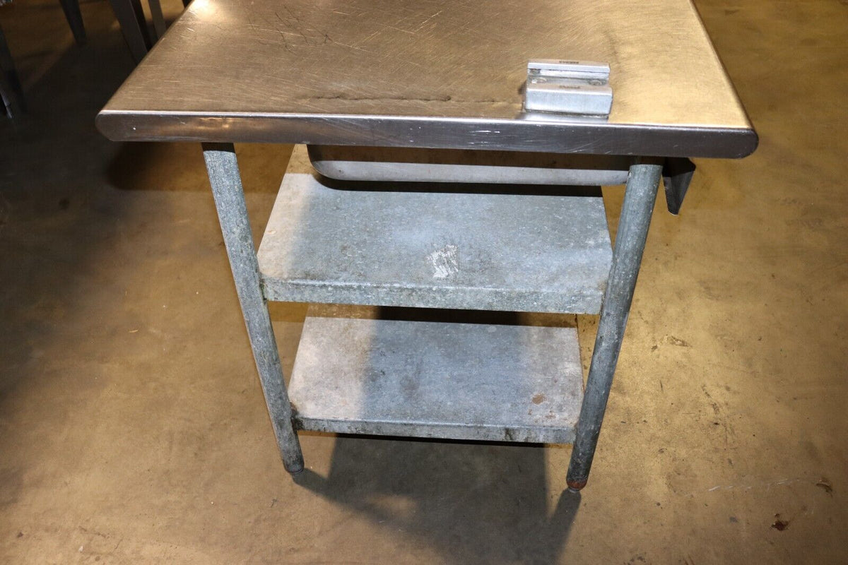 Stainless Steel Prep Table Corner w/ Drawer, 36" x 30", w/ Under Shelf - NMB Restaurant Equipment