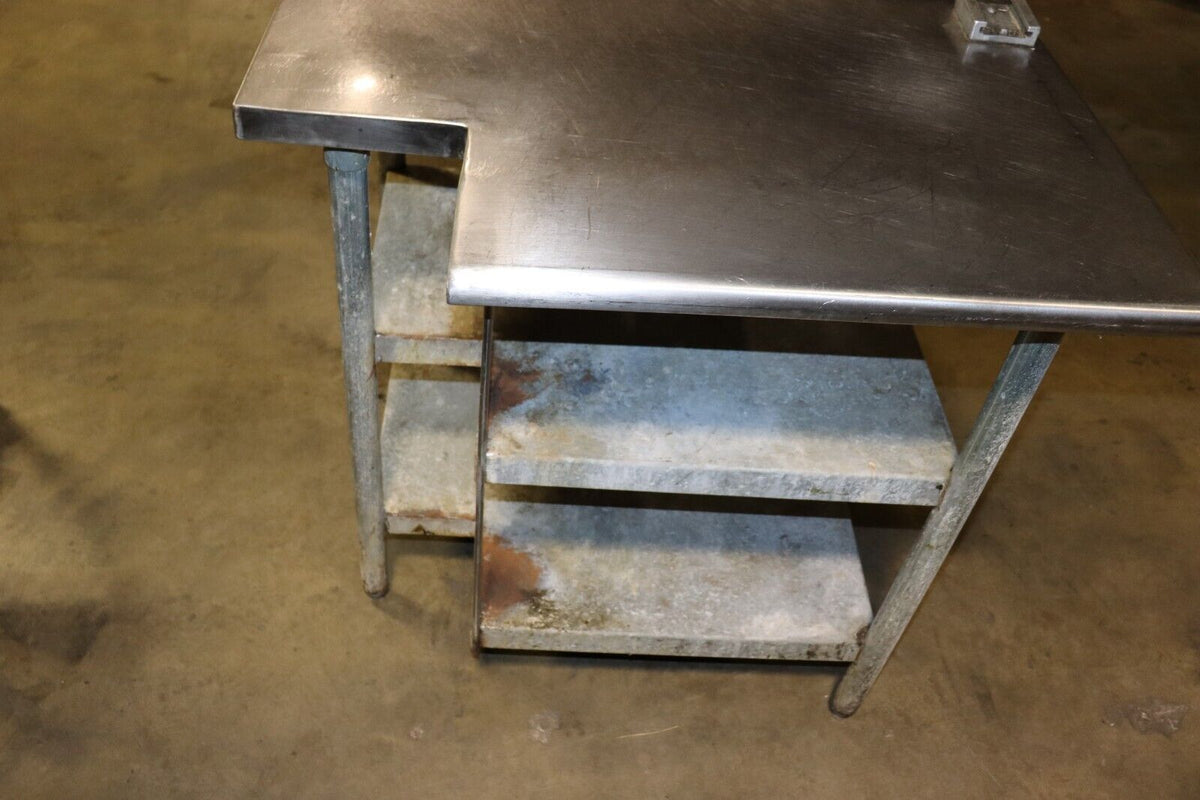 Stainless Steel Prep Table Corner w/ Drawer, 36" x 30", w/ Under Shelf - NMB Restaurant Equipment