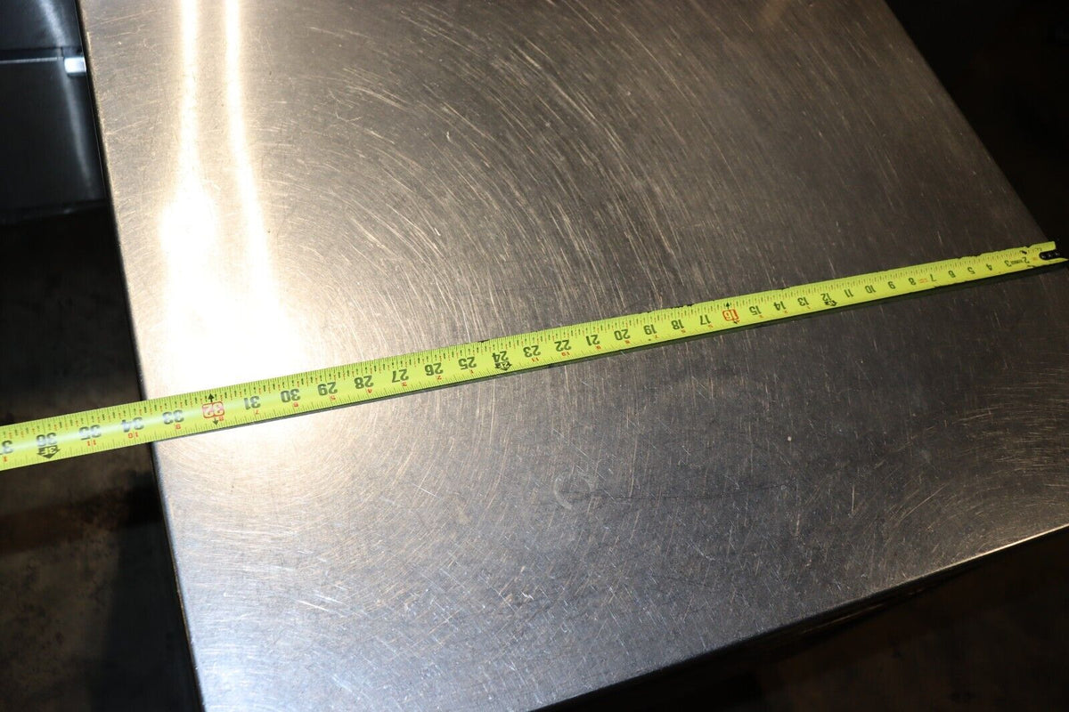 Stationary Stainless Steel Table with Storage 33.5 Inch Wide x 28 Inch Deep - NMB Restaurant Equipment