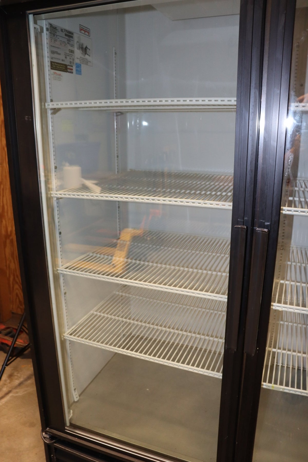 True Refrigeration GDM-49 Glass Door Merchandiser, w/ Shelves & Casters - NMB Restaurant Equipment