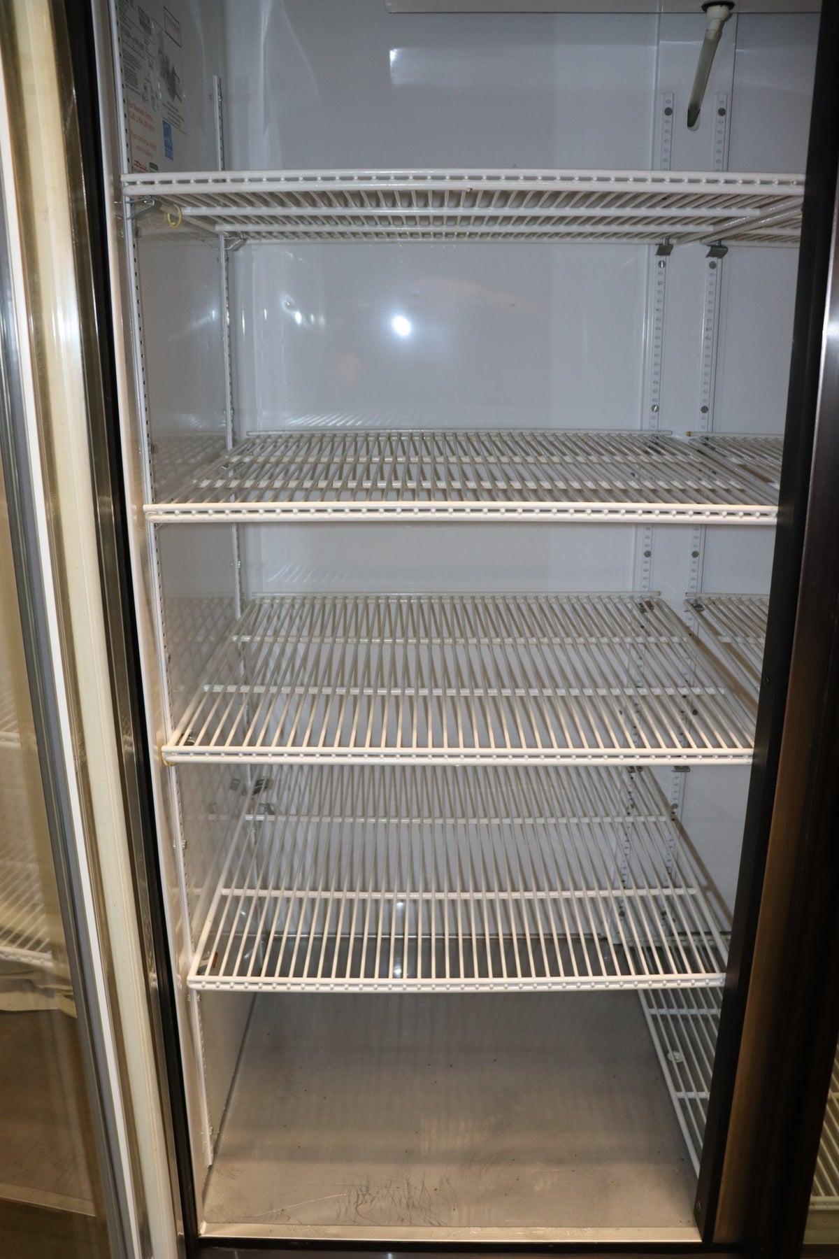 True Refrigeration GDM-49 Glass Door Merchandiser, w/ Shelves & Casters - NMB Restaurant Equipment