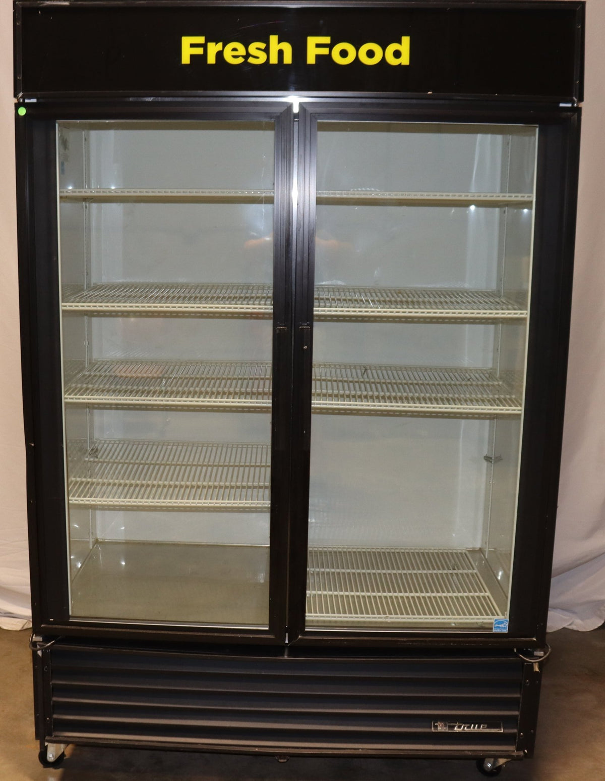True Refrigeration GDM-49 Glass Door Merchandiser, w/ Shelves & Casters - NMB Restaurant Equipment