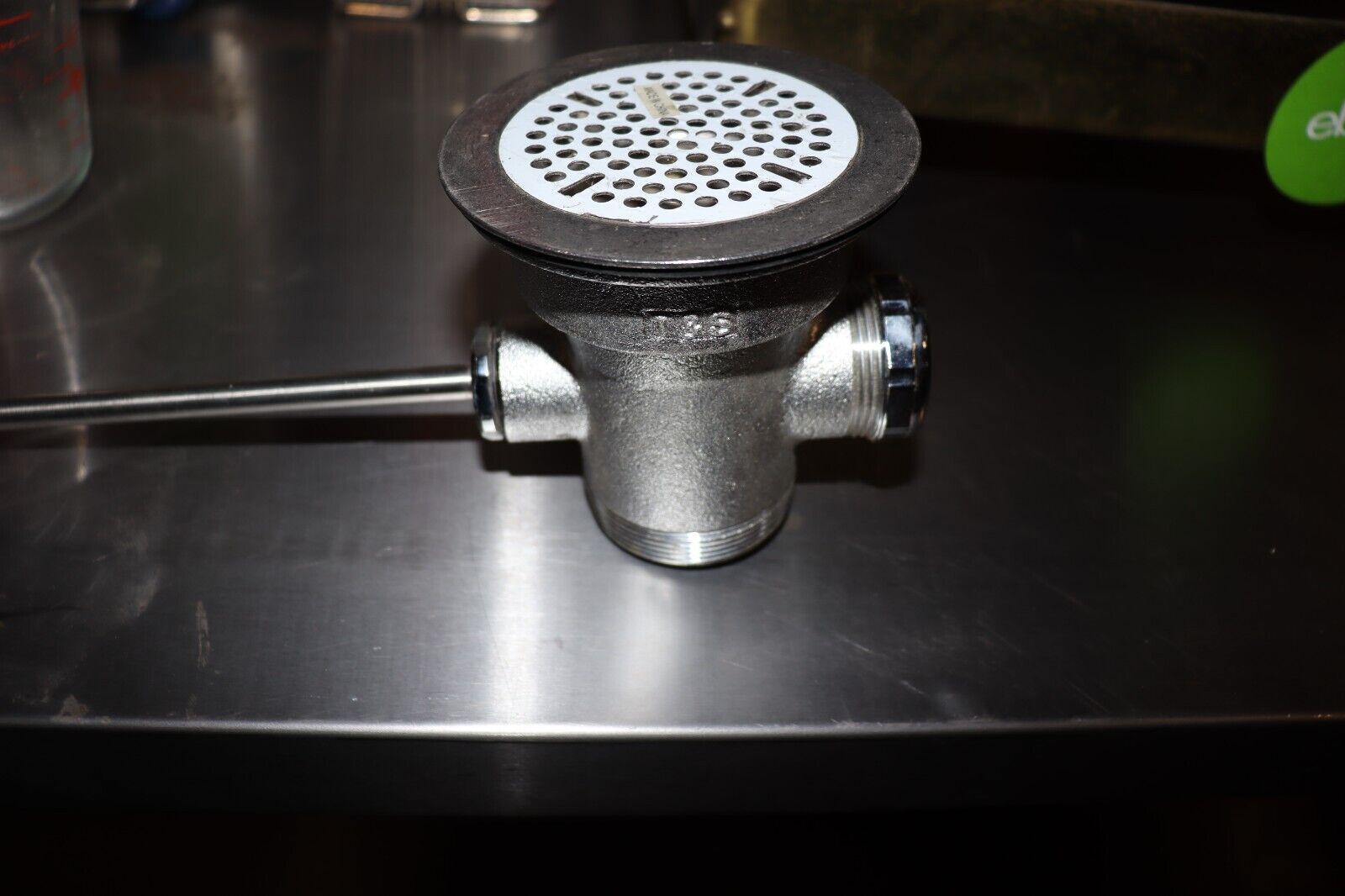 T&S Brass and Bronze Works Waste Drain Valve with Lever Handle, 4.5" Height - NMB Restaurant Equipment