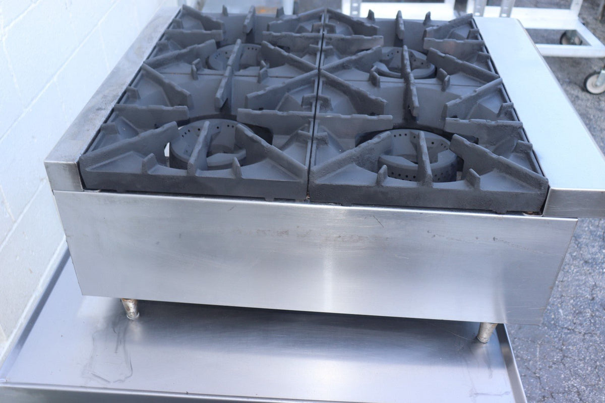 Turbo Air TAHP-24-4 24" Countertop Gas Hotplate w/ (4) Burners, Manual Cntrl - NMB Restaurant Equipment