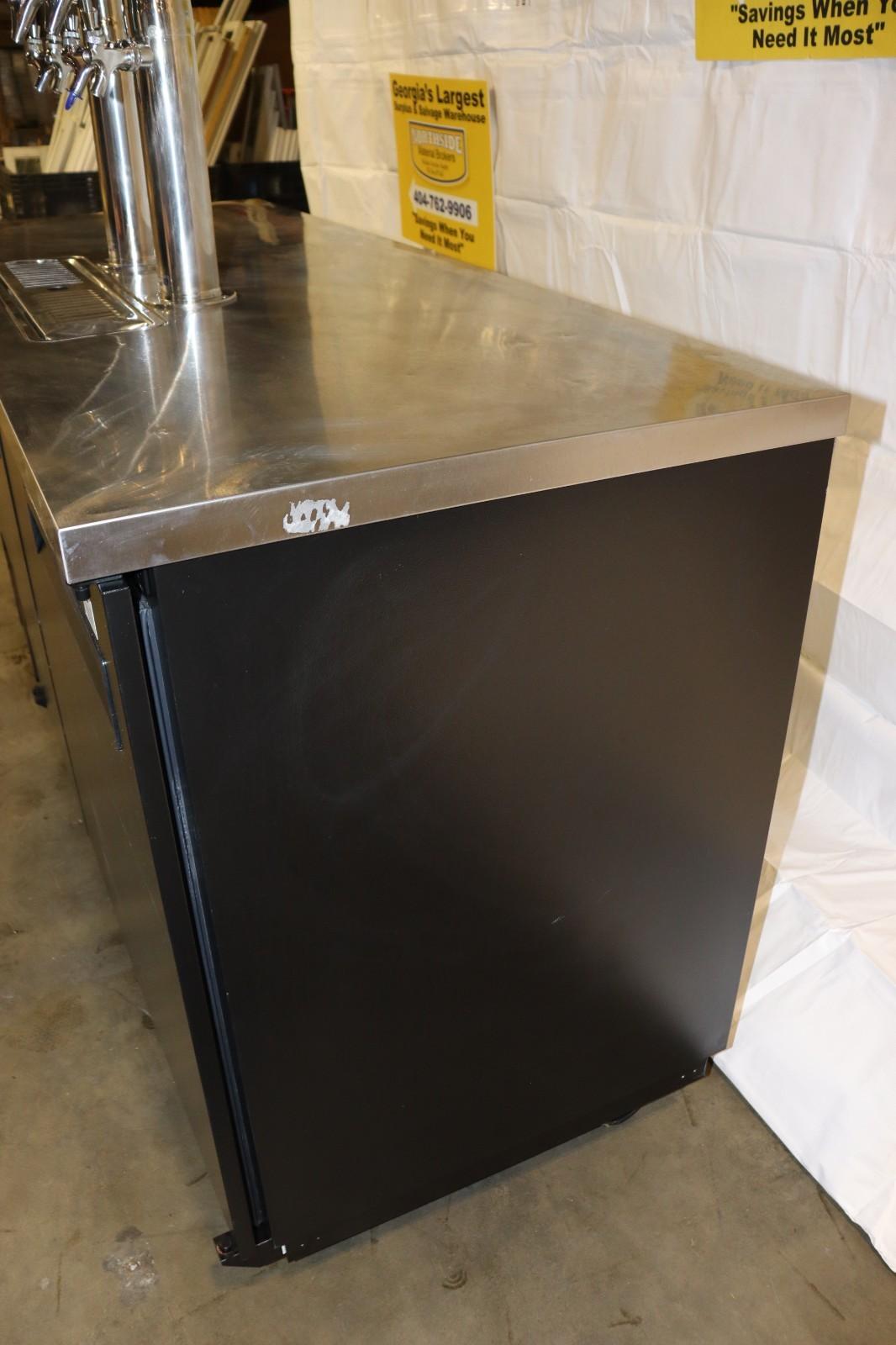 Turbo Air TBD-3SB-N 69" Kegerator Beer Dispenser, w/ Two Columns, Black, Used - NMB Restaurant Equipment