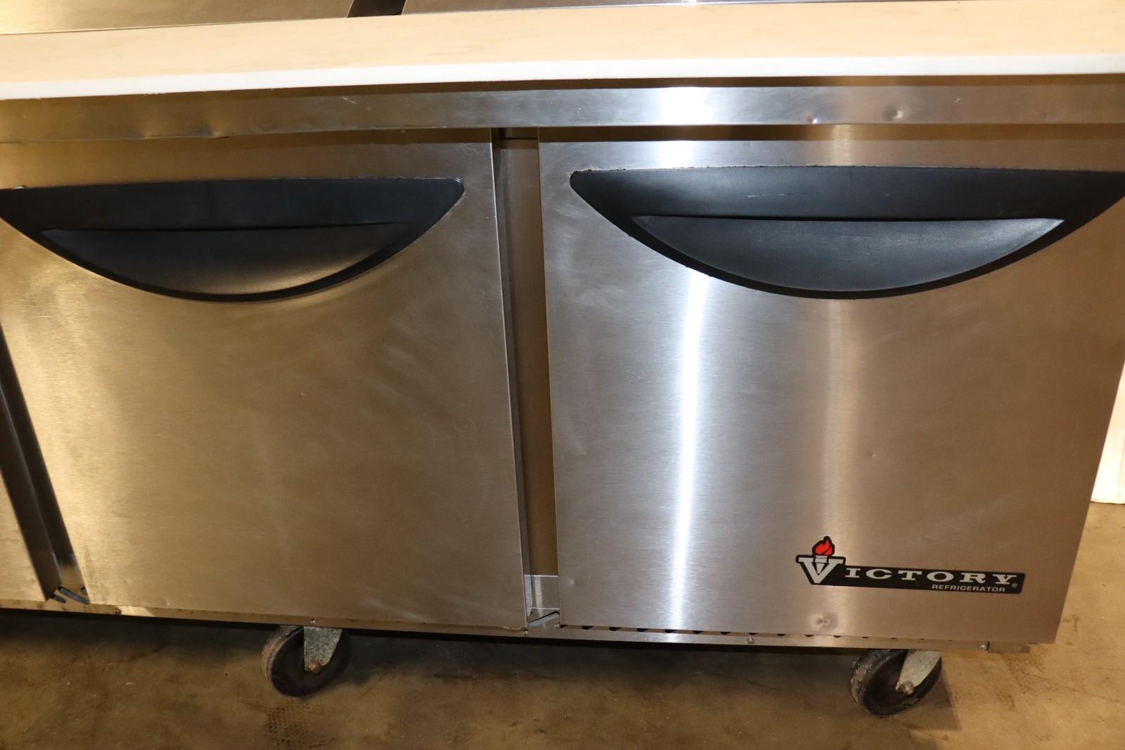 Victory Refrigeration VUR-72-18 Commercial Sandwich/Salad Prep Table, 3 Door - NMB Restaurant Equipment