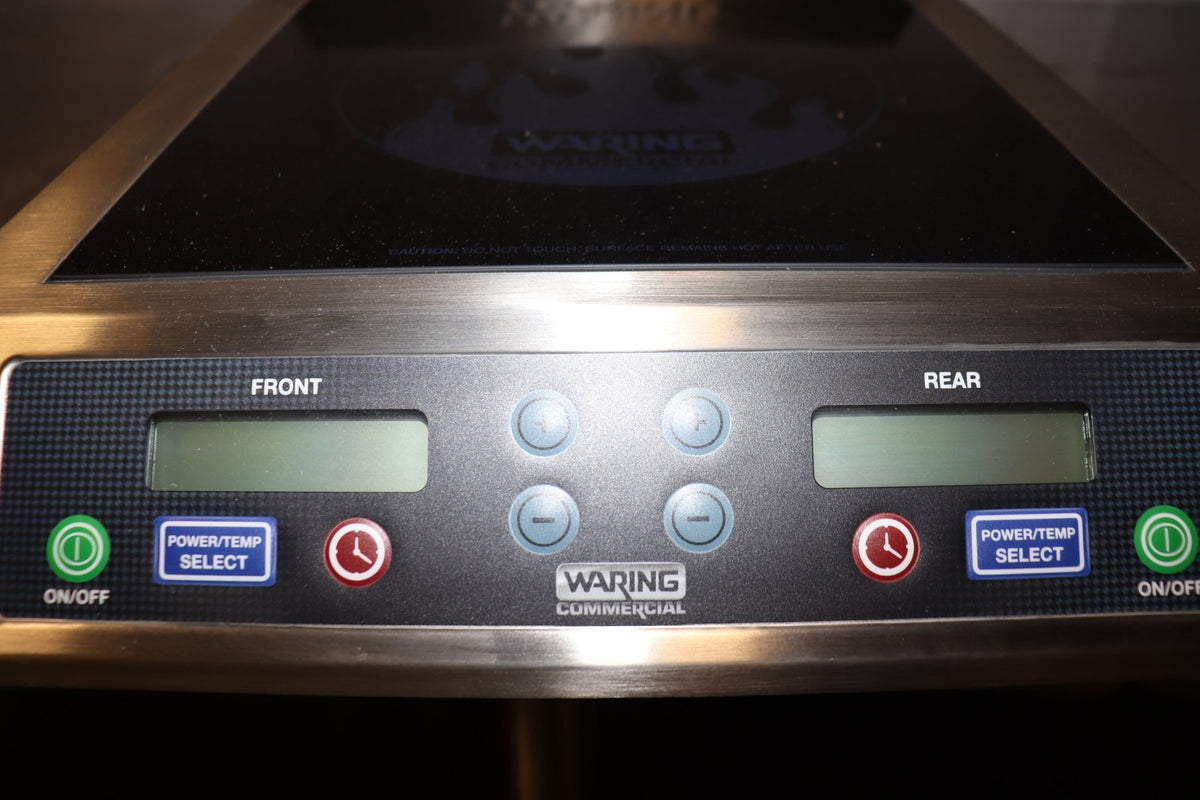 Waring WIH800 Step-Up Countertop Induction Cooktop w/ 2 Burners, 208/230V - NMB Restaurant Equipment