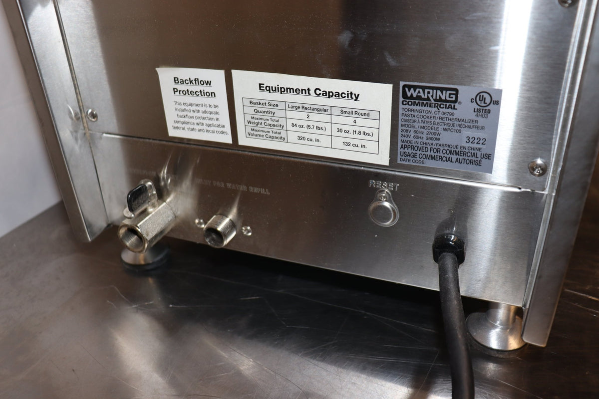 Waring WPC100 3.5 Gallon Electric Pasta Cooker, 240V, 3600W - NMB Restaurant Equipment