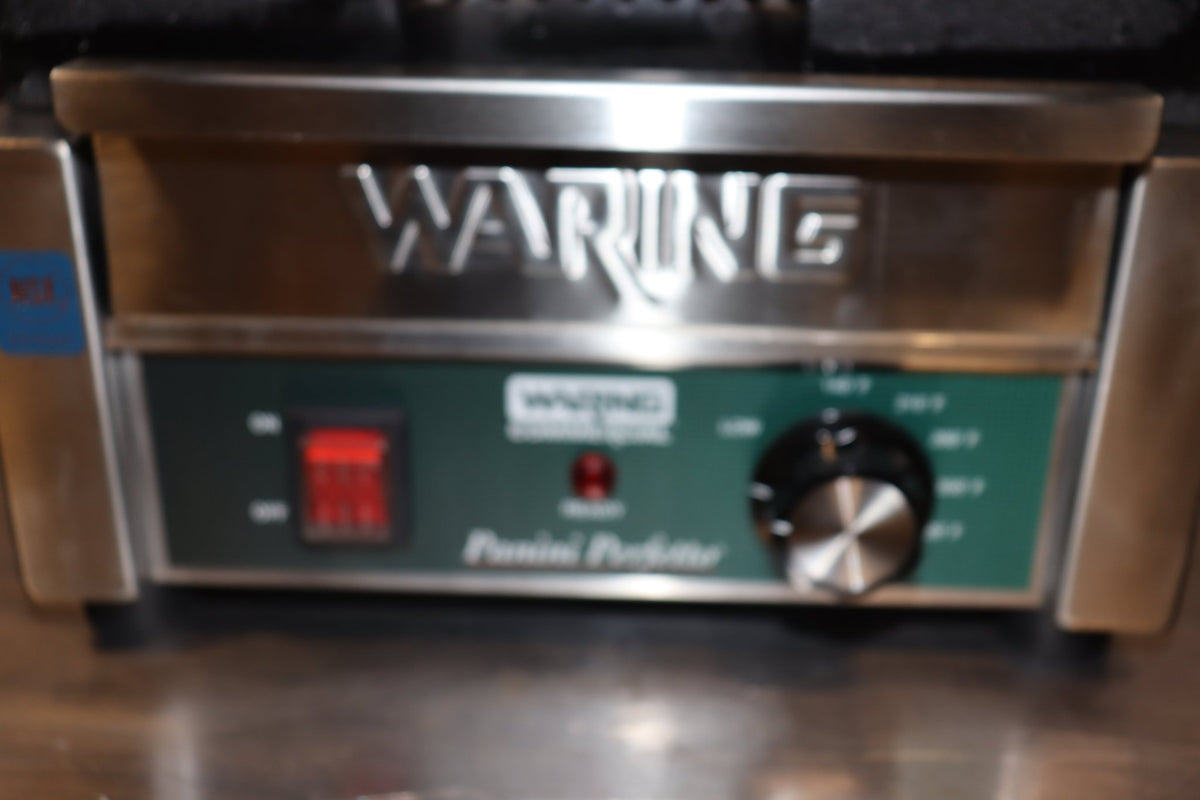 Waring WPG150 Panini Perfetto Grooved Top & Bottom Panini Grill, 120V, 1800W - NMB Restaurant Equipment